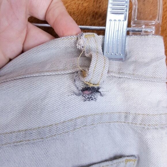 RACHEL COMEY Jeans Womens Size 2 Light Gray Wash Straight Leg Denim FLAW - Picture 9 of 14